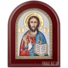Ікона Спаса Вседержителя в сріблі та кольорі