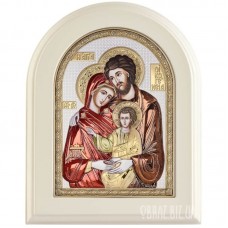 Ікона Свята Родина в сріблі та кольорі