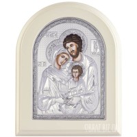 Ікона Святе Сімейство в сріблі на хрещення Ікона Святе Сімейство в сріблі на хрещення