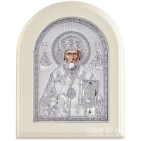 Ікона Святителя Миколи Чудотворця в сріблі Ікона Святителя Миколи Чудотворця в сріблі