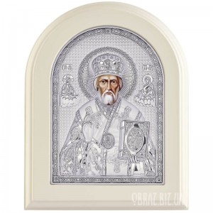 Ікона Святителя Миколи Чудотворця в сріблі