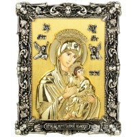 Ікона Божої Матері «Неустанної Помочі» з бронзи Ікона Божої Матері «Неустанної Помочі» з бронзи