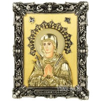 Ікона Божої Матері «Семистрільна» з бронзи