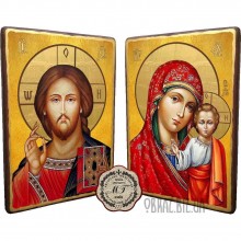 Вінчальна пара ікон «Спас і Казанська Божа Матір»