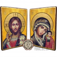 Вінчальна пара ікон «Спаситель і Казанська Богородиця» Вінчальна пара ікон «Спаситель і Казанська Богородиця»