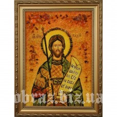 Ікона Святого Мученика Гордія з бурштину