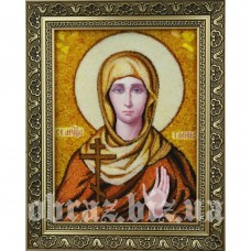 Ікона Святої Мучениці Галини з бурштину Ікона Святої Мучениці Галини з бурштину