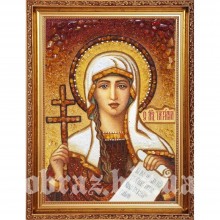 Ікона Святої Мучениці Тетяни з бурштину